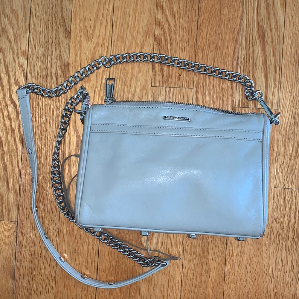 Rebecca minkoff Grey silver chain MAC crossbody